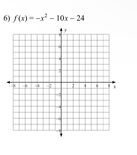 f(x)=-x^2-10x-24