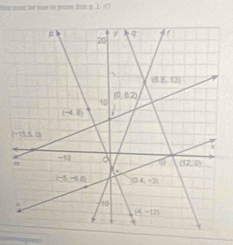 Dunoost be mae to prove that q .1 r?