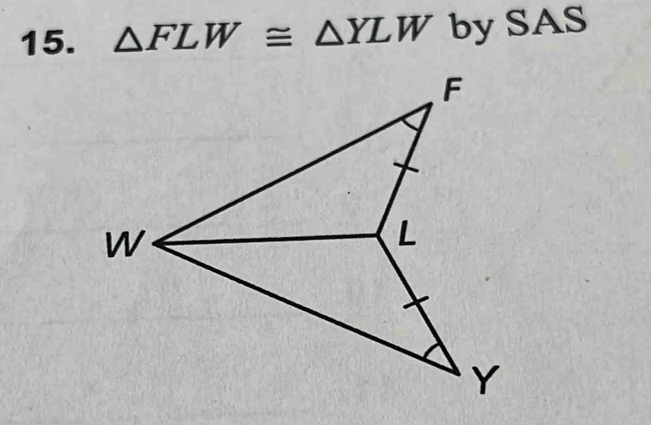 △ FLW≌ △ YLW by SAS