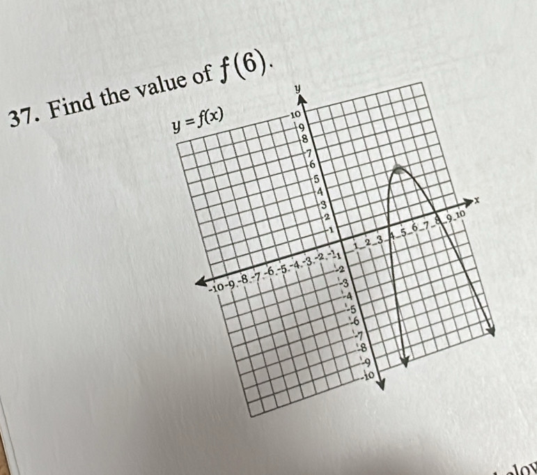 Solved: Find the vaof f(6). [Math]