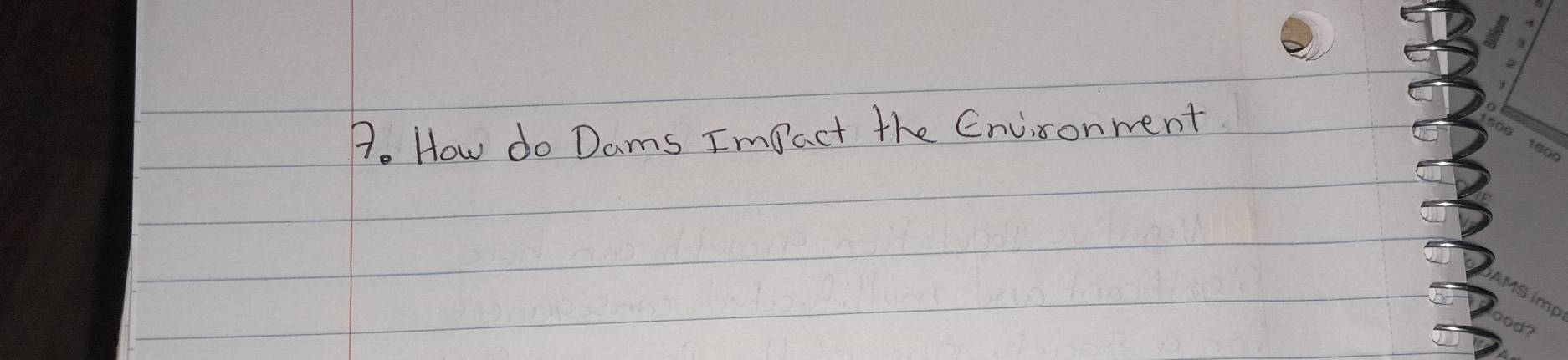 How do Dams Impact the Envisonment.