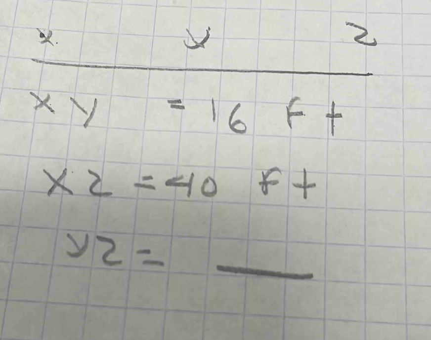 xy=16ft x2=40ft y2= _ [Math]