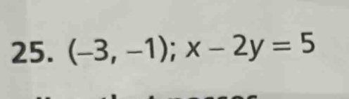 (-3,-1); x-2y=5