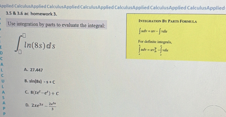 Solved: Applied CalculusApplied CalculusApplied CalculusApplied ...
