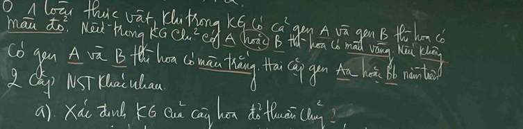 Alā thuc vat Khi tong Kgcè ca gn A vū gàn B tho hm (o 
māu do, Nē`Hong Kúch eó A haāg B th-hea lb mai váng Kāu Khān 
(b gu A vū B f Lo hua lhǎng to càg go ta lài rintel 
2 Cp NST Yhaiuhau 
a) xáo duà Kó cu cāg hān diàfuān (h?