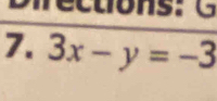 tio : 
7. 3x-y=-3