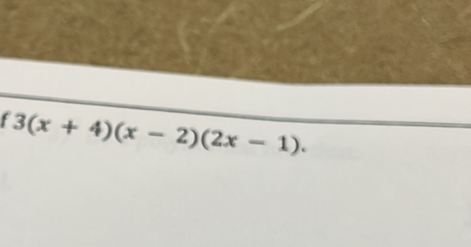 3(x+4)(x-2)(2x-1).