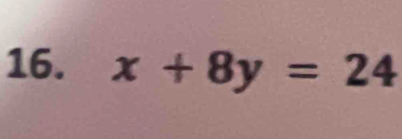 x+8y=24