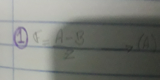 s= (A-B)/2 
(A)