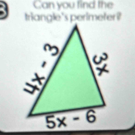 Can you find the
triangle 's perimefer ?