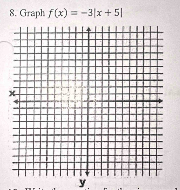 Graph f(x)=-3|x+5|
y