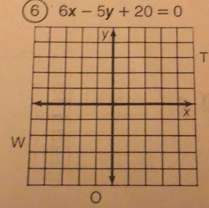 6 6x-5y+20=0
T