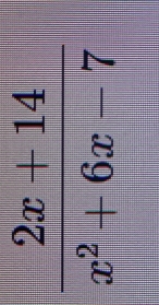  (2x+14)/x^2+6x-7 