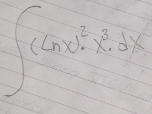 ∈t frac (ln x)^2· x^3dx