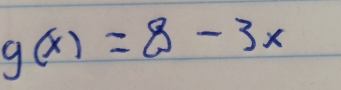 g(x)=8-3x