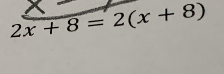 2x+8=2(x+8)