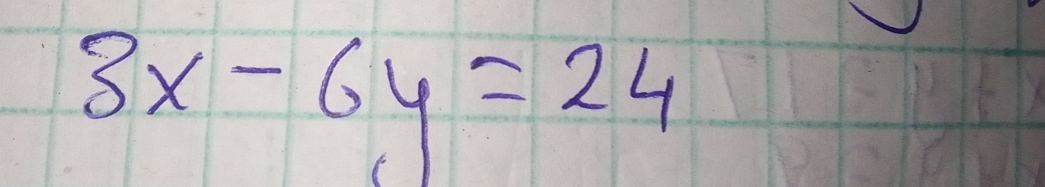 3x-6y=24