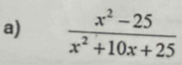  (x^2-25)/x^2+10x+25 