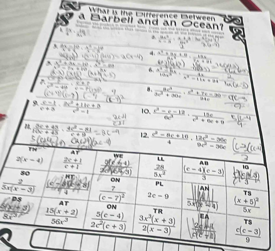 What is the Difference Between
a Barbell and an Ocean?
át Thứ bại lệ or thể
 6x^8/x-8 : (x+8)/6x^3 
 x° Bx+0,_ 18x
(2.3)(
6、
1
t_1
8、  ac^4/3c^3+3+30c ·  (c^3+7c-30)/b4c =c)
 frac 2+ 10.  (e^2-e-12)/6e^3 ·  15e/e^2+6e+9 
1. frac t3·  (4c^2-81^2-81)/6+9 
12.  (e^2-8c+16)/4 ·  (12c^2-36c)/9c^2-36c 
overline TN overline AY
wr
L L
An
2(x-4)  (2c+1)/c+1   (5(x(x+4))/3 (c+3)  28/5x^2   ((c-4)(c-3))/3  beginarrayr 10 5encloselongdiv 10 3endarray
so
HT
oN
PL
 2/5x(x-3)   ((c-8)(c+8))/4  frac 7(c-7)^2 2c-9
AN
TS
DS
AT
TR 5x(x-4) frac (x+5)^25x
on
EA
 (5(x+3))/8x^3   (15(x+2))/56x^3   (5(c-4))/2c^2(c+3)   (3x^3(x+3))/2(x-3)  frac 2qmu _Hc(varepsilon +h)  (c(c-3))/9 
TS