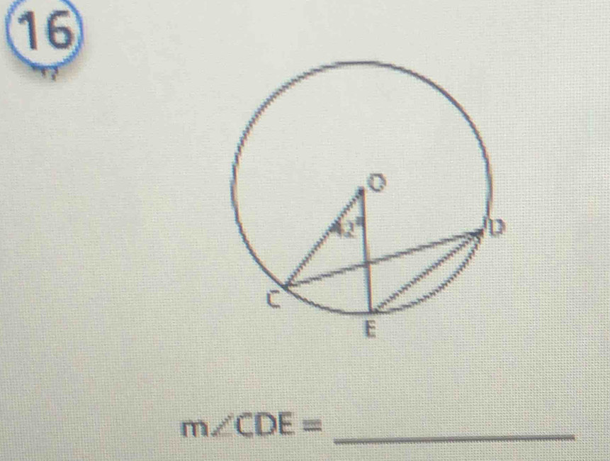 16
m∠ CDE= _