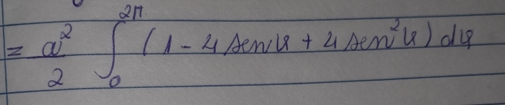 = a^2/2 ∈t _0^((2π)(1-4sec uu+4sec ^2)u)du