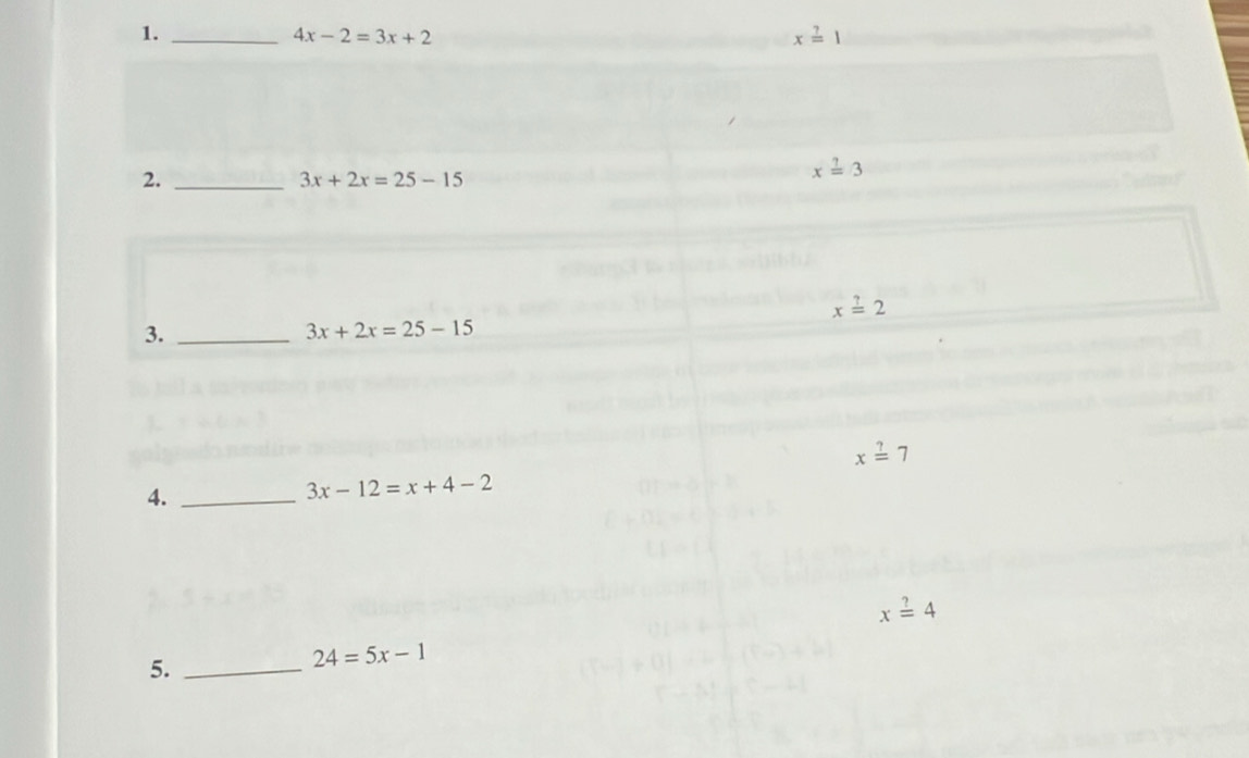 4x-2=3x+2
x=1