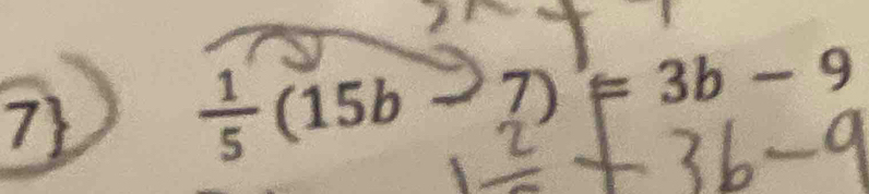 7
 1/5 (15b x_1=frac 2 - 7)=3b-9