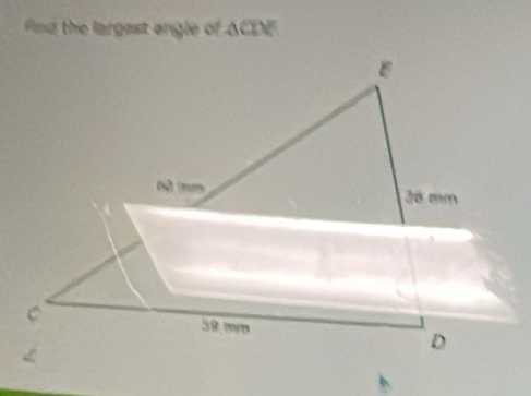 Pind the largest angle of ACDE