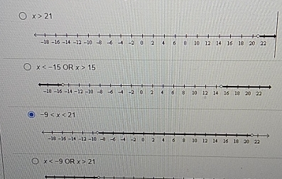 x 15
-9
x 21