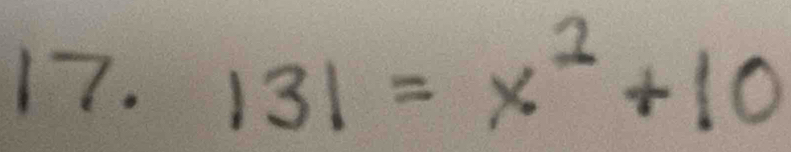 131=x^2+10