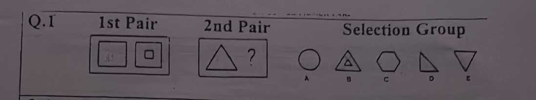 1 1st Pair 2nd Pair 
Selection Group 
□ 
? 
A B C D