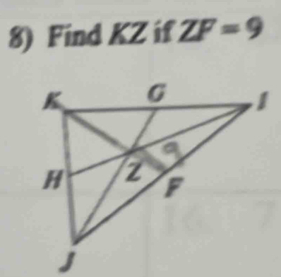 Find KZ if ZF=9