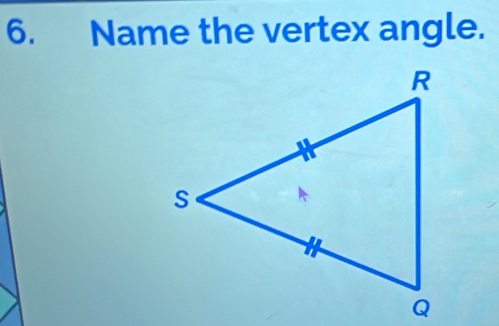 Name the vertex angle.