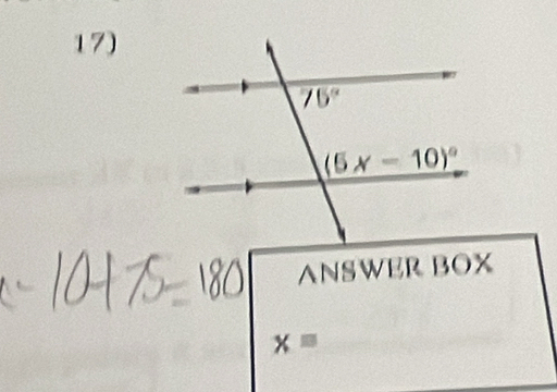 ANSWER BOX
x=