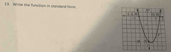 Write the function in standard form.