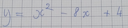 y=x^2-8x+4