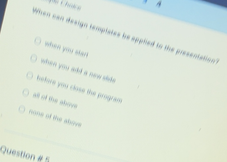 Solved: mple C hoice When can design templates be applied to the ...