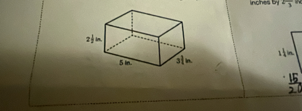inches by 2frac 3 in