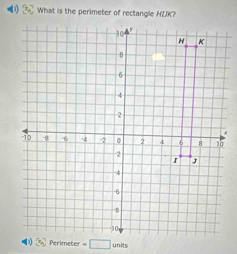 What is the perimeter of rectangle HIJK?