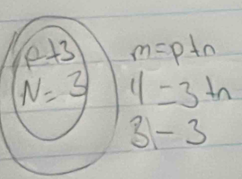 m=rho tn
11=3tn
31-3