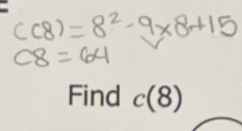 Find c(8)