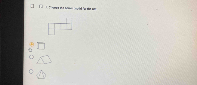 Choose the correct solid for the net.