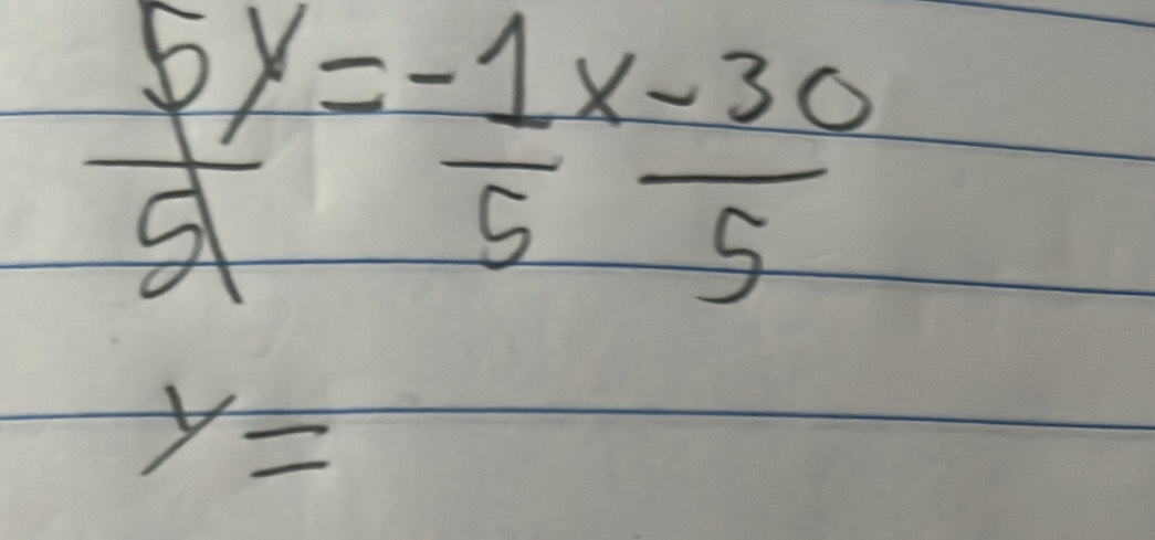  5y/9 = (-1)/5 *  (-30)/5 
y=