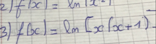 f(x)=ln |x^2|
B f(x)=ln [x(x+1)]