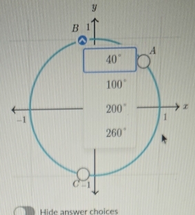 Hide answer choices