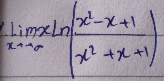 lim _xto ∈fty ( (x^2-x+1)/x^2+x-1 )