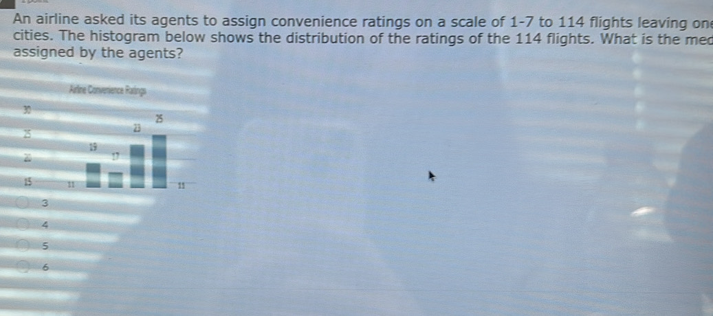Solved: An airline asked its agents to assign convenience ratings on a ...