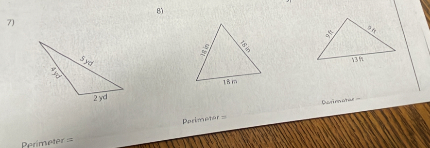 Perimeter= Parimator -
Perimeter =