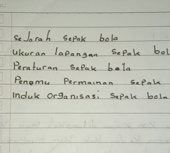 seJorah sepak bola 
Ukuran lapangan SePak bol 
Peraturan SePak bela 
Penamu Permainan SePake 
Induk organisas: Sepak bola