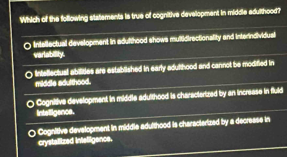 Solved: Which of the following statements is true of cognitive ...